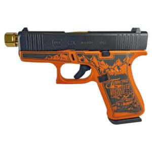 Glock 43x Custom "Tennessee Orange with Gold Barrel" Subcompact Handgun 9mm Luger 10/rd Magazines (2) 4" Barrel Austria
