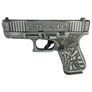 Glock 19 Gen 5 Custom "Patriot Gray Live or Die" Compact Handgun 9mm Luger 15/rd Magazines (3) 4.02" Barrel USA