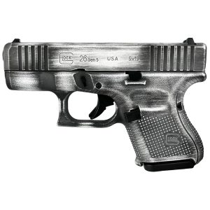 Glock 26 Gen 5 Custom "Distressed White" Subcompact Handgun 9mm Luger 10rd Magazines (3) 3.43" Barrel USA