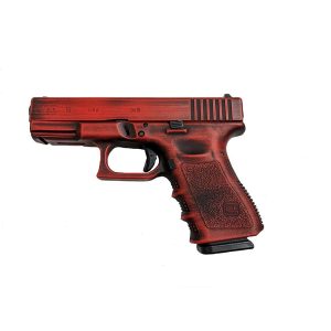 Glock 19 Gen 3 Custom "Red Distressed" Compact Handgun 9mm Luger 15rd Magazines (2) 4.02" Barrel Black USA