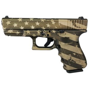Glock 19 Gen 3 Custom "USA Flag in Distressed Burnt Bronze" Handgun 9mm Luger 15rd Magazines (2) 4.02" Barrel Austria