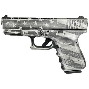 Glock 19 Gen 3 Custom "USA Flag-Distressed Gray" Handgun 9mm Luger 15/rd Magazine (2) 4" Barrel Austria