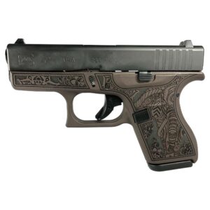 Glock 42 Custom "Elephant Engraved Vortex Bronze Frame" Subcompact Handgun .380 ACP 6/rd Magazines (2) 3.25" Barrel USA