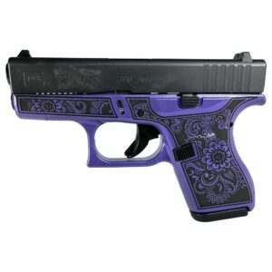 Glock 42 "Mandala Engraved Purple Pearl Grip" Subcompact Handgun .380 ACP 6/rd Magazines (2) 3.25" Barrel USA