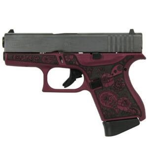 Glock 43 Gen 4 Custom "Black Cherry Glock & Paisley" Subcompact Handgun 9mm Luger 6rd Magazines (2) 3.41" Barrel USA