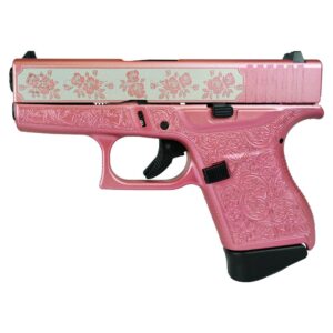 Glock 43 Custom "Glock & Roses Medusa Pink" Subcompact Handgun 9mm Luger 6rd Magazines (2) 3.41" Barrel USA