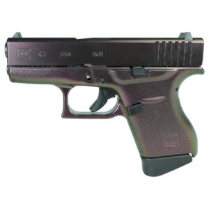 Glock 43 Custom "Shimmering Razorback" Subcompact Handgun 9mm Luger 6rd Magazines (2) 3.41" Barrel USA