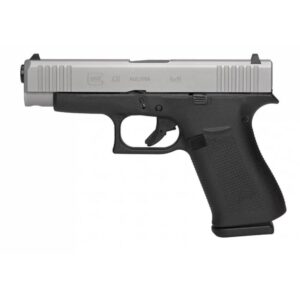 Glock 48 Compact Handgun 9mm Luger 10/rd Magazines (2) 4.17" Barrel Black Frame Silver Slide USA REBUILT
