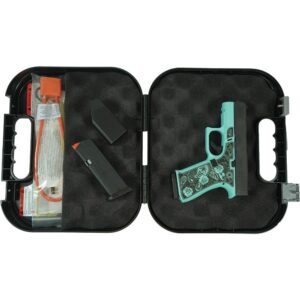 Glock 43X "Robin's Egg Blue Rose" Frame Handgun 9mm Luger 10rd Magazines(2) 3.4" Barrel Accessory Rail USA Made