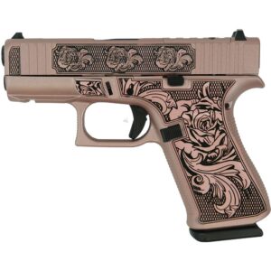 Glock 43X "Glock & Roses II"  Handgun 9mm Luger 10rd Magazines(2) 3.4" Barrel Accessory Rail USA Made