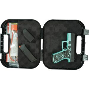 Glock 43X "Sugar Skull Glitter" Robin's Egg Blue Handgun 9mm Luger 10rd Magazines(2) 3.4" Barrel Accessory Rail USA Made