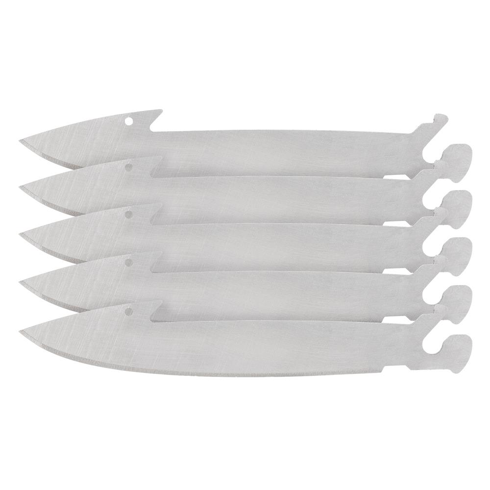 Muddy Swap Replace-A-Blade Folding Knife 3-1/2" Drop Point Blade Orange with 5 Blades and Pouch