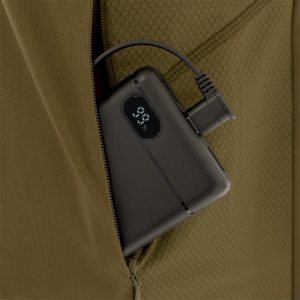Muddy Nucleus Heated Quarter Zip Long Sleeve Shirt Brown Clay L