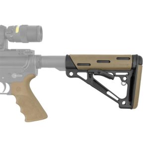 Hogue AR-15/M-16 2-Piece Kit Flat Dark Earth Grip and Collapsible Buttstock - Fits Commercial Buffer Tube