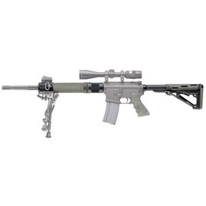 Hogue AR-15/M16 Kit Overmolded Beavertail Grip and Collapsible Buttstock for Mil-Spec Buffer Tube Ghille Green
