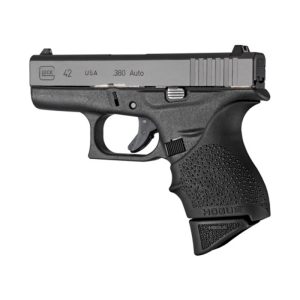 Hogue Overmolded Rubber Grip Extension Base Pad for Glock 42 6/rd Magazines Black
