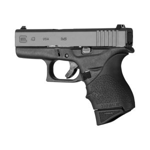 Hogue Overmolded Rubber Grip Extension Base Pad for Glock 43 6/rd Magazines Black