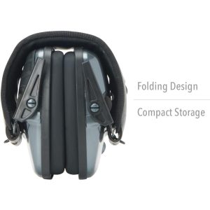 Howard Leight Impact Sport Youth/Small Earmuff - Metallic Charcoal Grey Black Band 22dB NRR