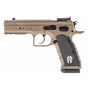 Tanfoglio Hexagon Tactical Handgun 9mm Luger 17rd Magazine(2) 4.45" Compensated Barrel DA/SA OR Tan