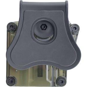 Bulldog Max Multi-Fit Polymer Holster w/ Paddle-Transparent Green RH