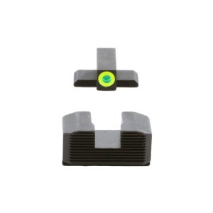 Ameriglo Green Tritium LumiGreen Outline Front Black Serrated Rear Hellcat Standard