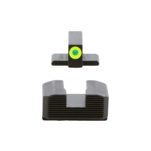 Ameriglo Green Tritium LumiGreen Outline Front Black Serrated Rear Hellcat OSP