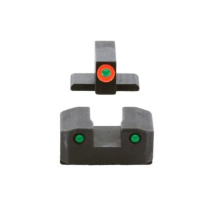 Ameriglo Trooper Tritium Handgun Sight Set for Sig with #6 Front and #8 Rear Green Rear Green with Orange Front