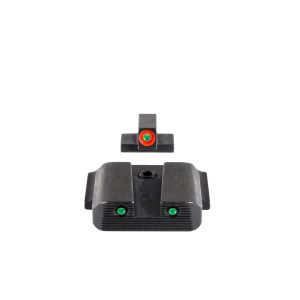 Ameriglo Trooper Tritium Handgun Sight Set for S&W M&P Shield (Excludes EZ) Green Rear Green with Orange Front