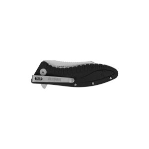 Kershaw Grinder Folding Knife 3-1/4" Clip Point Blade Black