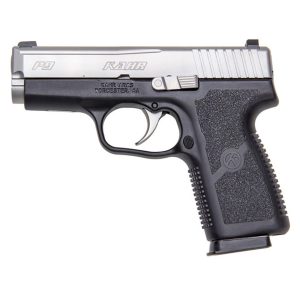 Kahr P9 Handgun 9mm Luger 7rd(2)&8rd(1) Magazines 3.6" Barrel Stainless Slide/Black Grip  Night Sights CA Compliant