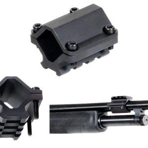 Leapers UTG Paintball Rail Barrel Mount  Universal Shotgun - 3 Slot - Single-rail