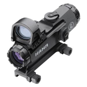 BLEMISHED Leupold Mark 4 HAMR Rifle Scope with DeltaPoint (Incl. Flat Top Mount)  - 4x24mm CM-R2/7.5" MOA Matte