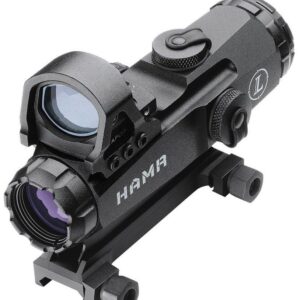 BLEMISHED Leupold Mark 4 HAMR Rifle Scope with DeltaPoint (Incl. Flat Top Mount) - 4x24mm Illum. CM-R2 & 3.5 MOA 32' 2.7" Matte