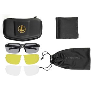 Leupold Tracer Shooting Glasses Matte Black with 3 Lenses Shadow Grey/Yellow/Clear