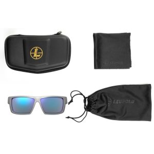 Leupold Switchback Shooting Glasses Matte Grey with Blue Mirror