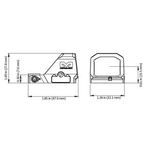 Mepro Pistol Optic MPO-F Open Emitter Pistol Sight BULLSEYE RMR / Shake Awake