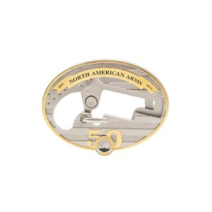 North American Arms 50th Anniversary Belt Buckle 22 LR 5rd Capacity 1.125" Barrel Faux Pearl Grip