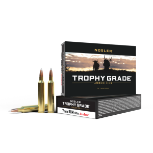 Nosler Accubond Trophy Grade Rifle Ammunition 7mm RUM 160 gr PT 3175 fps 20/ct