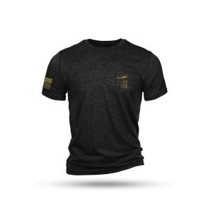 Nine Line American Camo Short Sleeve Shirt Black Triblend XL