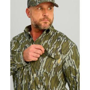 Nomad Ambush Camo Long Sleeve Shirt Mossy Oak Bottomland M