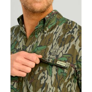 Nomad Ambush Camo Long Sleeve Shirt Mossy Oak Greenleaf 2XL