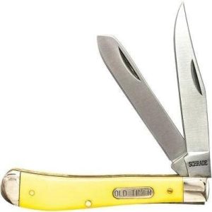 Old Timer 94OTY Gunstock Trapper Folding Knife Yellow