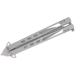 Schrade Alkymest Butterfly Folding Knife 4" Blade Silver