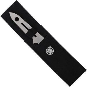 Smith & Wesson Bullseye Throwing Bowie Knife 7" Fixed Blade Silver