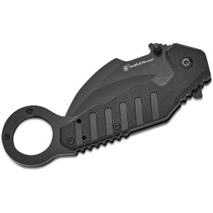 Smith & Wesson Extreme Ops Karambit Assisted Folding Knife 3" Hawkbill Blade Black Box