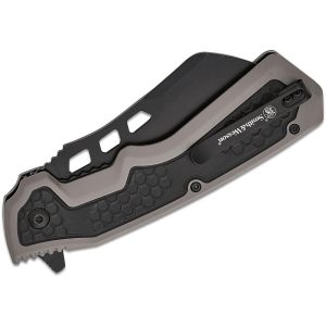 Smith & Wesson Extraction and Evasion Assisted Folding Knife 3-1/2" Cleaver Blade Black Box