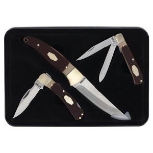 Old Timer Knife Combo Tin Fixed and Folding Knives