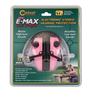 Caldwell E-MAX Low Profile Hearing Protection - Pink