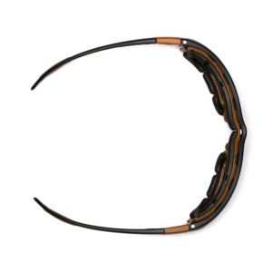 Pyramex Carhartt Carthage Shooting Glasses Black and Tan with Bronze Anti-Fog Lens
