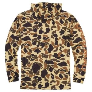 Browning Hooded Long Sleeve Tech Shirt Vintage Tan Camo S